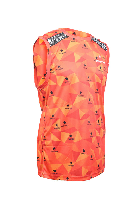 FIGHTEX Official Kick Light Uniform - Red Star Prism Sleeveless Training Set