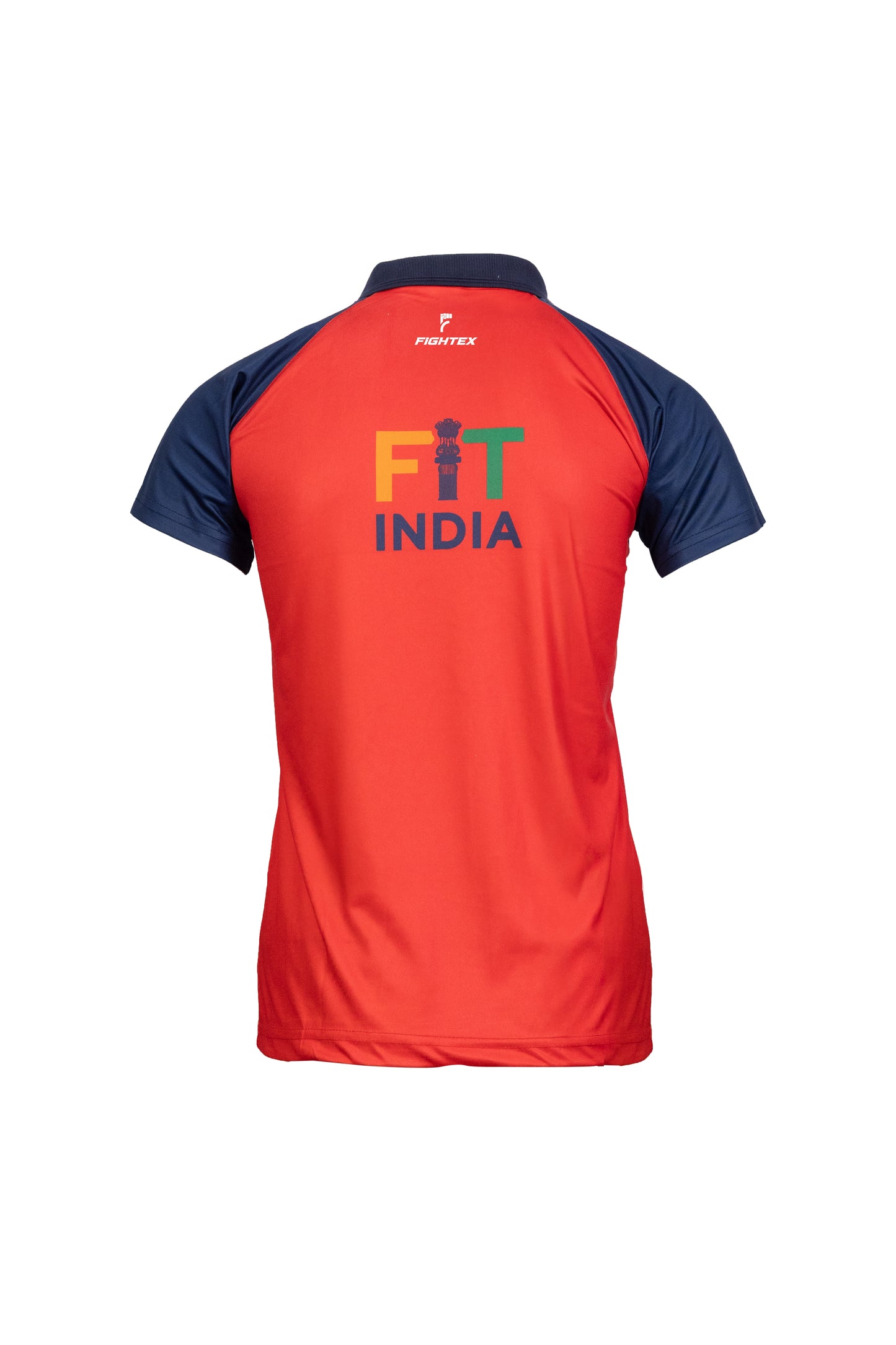 FIGHTEX OFFICIAL KHELO INDIA KICKBOXING COLLAR-NECK T-SHIRT