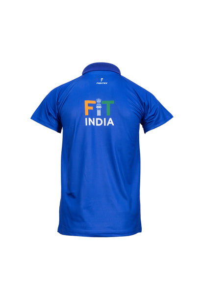 FIGHTEX OFFICIAL KHELO INDIA KICKBOXING COLLAR-NECK T-SHIRT