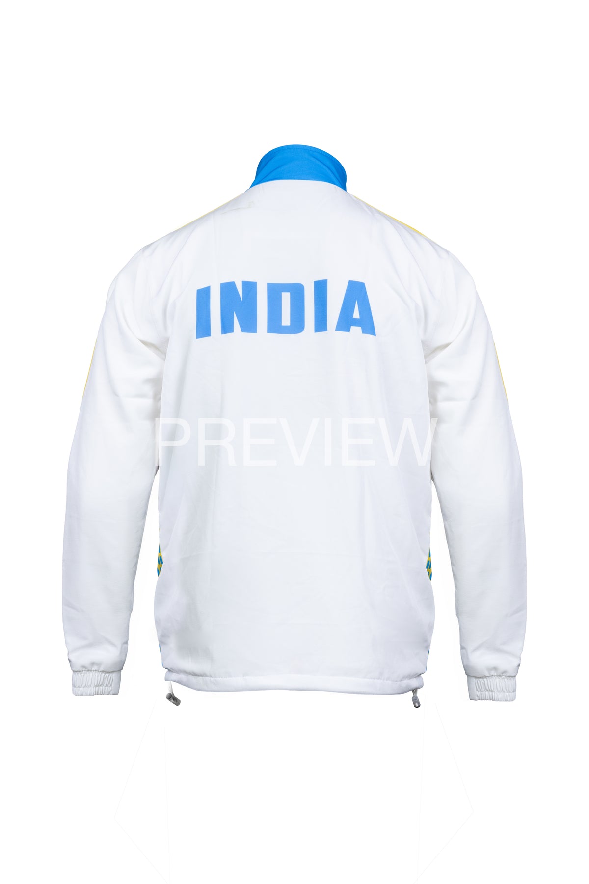 FIGHTEX Wako India Kickboxing Premium Tracksuit – White, Blue & Yellow Edition