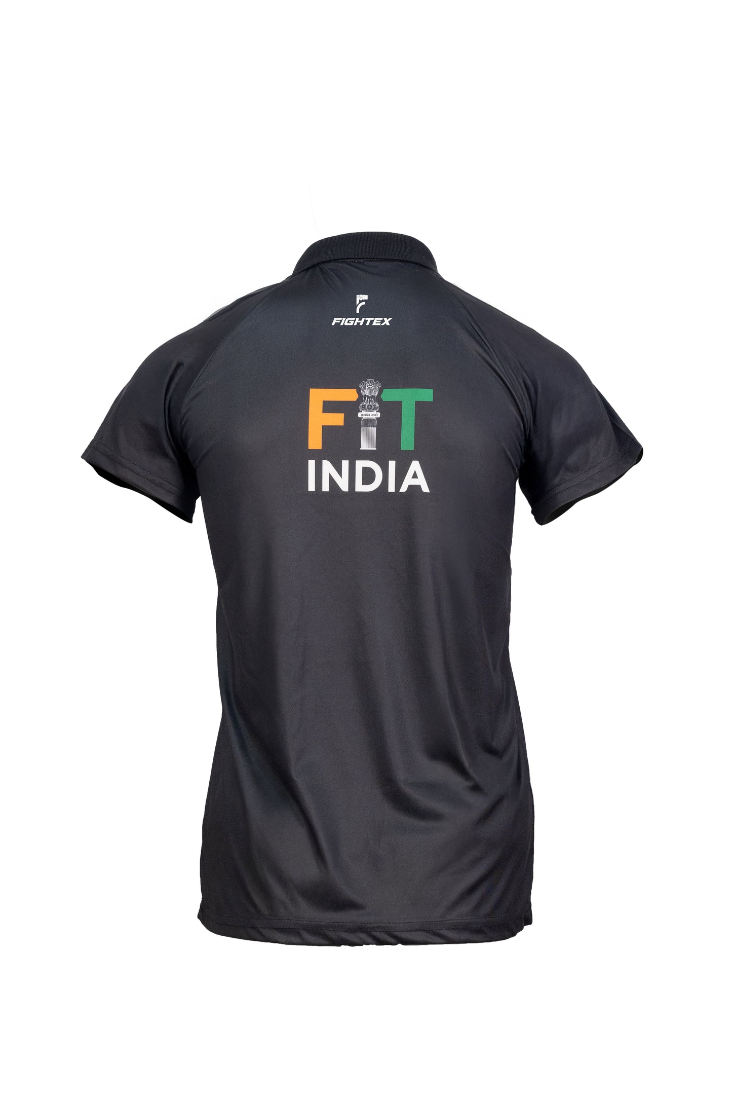 FIGHTEX OFFICIAL KHELO INDIA KICKBOXING COLLAR-NECK T-SHIRT