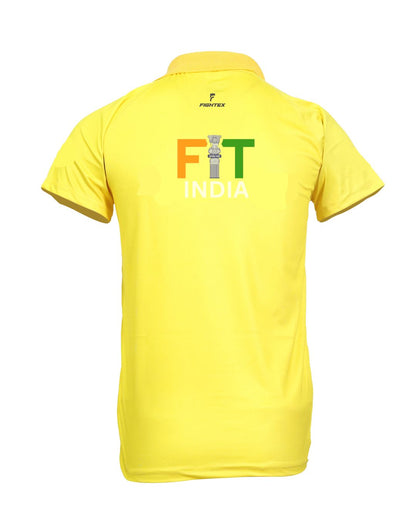 FIGHTEX OFFICIAL KHELO INDIA KICKBOXING COLLAR-NECK T-SHIRT