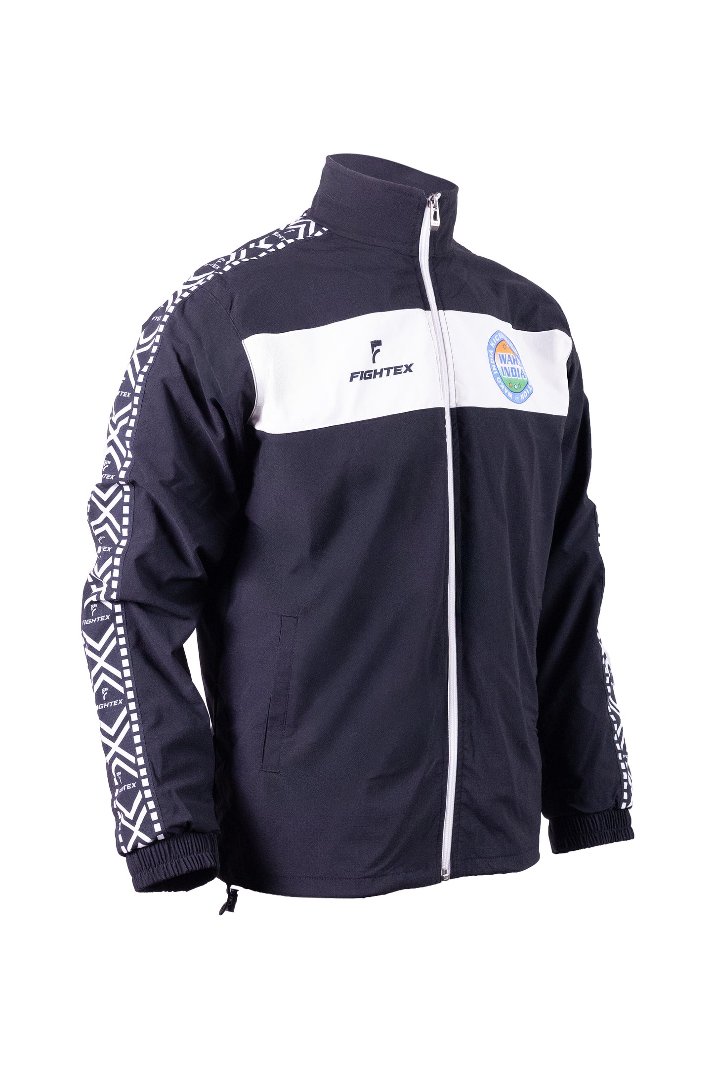 FIGHTEX WAKO India Premium Training Tracksuit – Black & White
