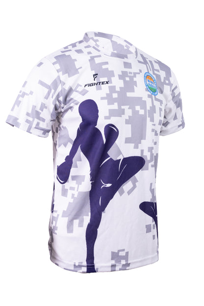 Fightex White Digital Camo Training T-Shirt – Official WAKO Edition.