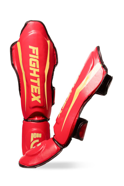FIGHTEX Pro ShinGuards with Foot - Kickboxing Approved