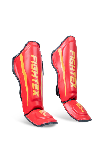 FIGHTEX Pro ShinGuards with Foot - Kickboxing Approved
